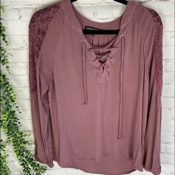 𝅺always Indigo Women's Peasant Style Blouse XL - Picture 1 of 3